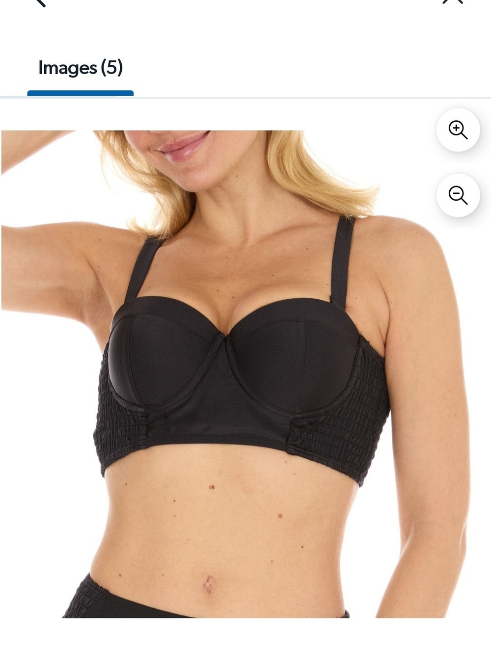 Betsey Johnson Black Longline Underwire Bralette